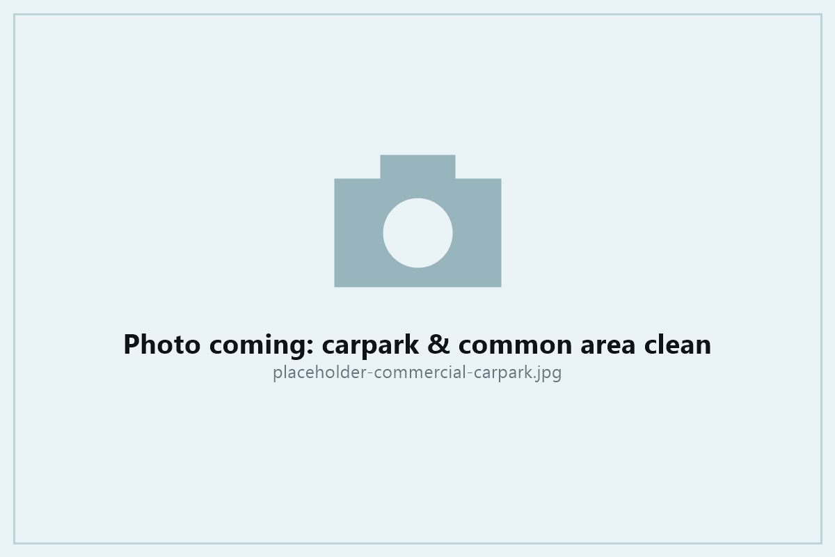 Carpark and common area cleaning at a Tauranga commercial property