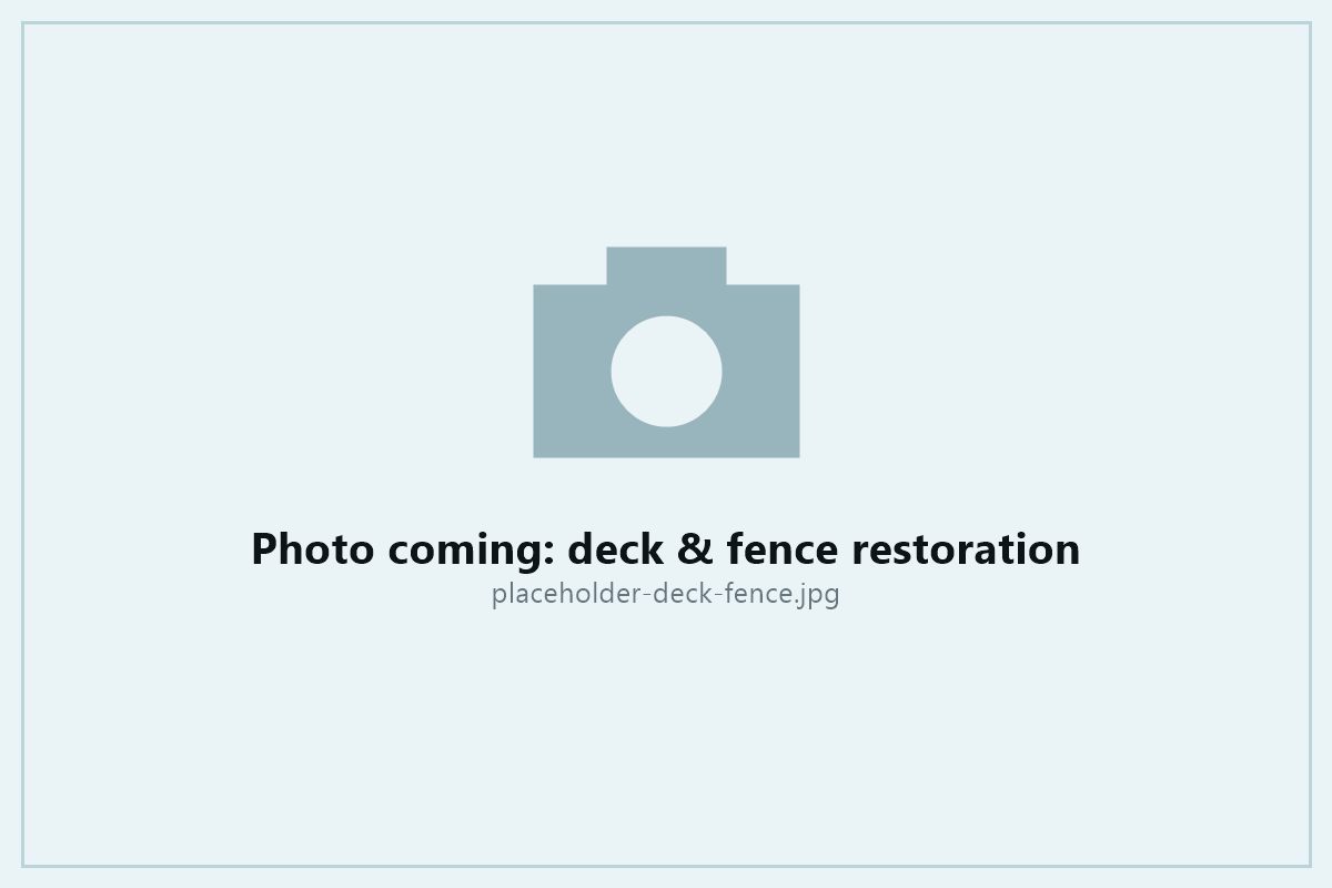 Deck and fence cleaning at a Tauranga home